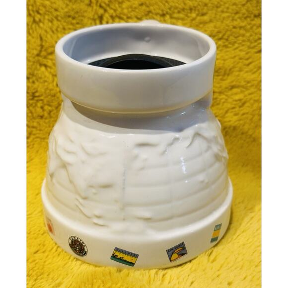 Starbucks Around the World Globe White Ceramic Chubby Travel Mug 16oz Made In US - Picture 5 of 8